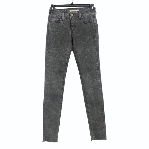 Levi’s 710 Super Skinny Black Acid Wash Jeans - Picture 2 of 11